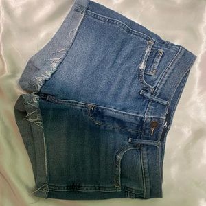 high rise jean shorts
